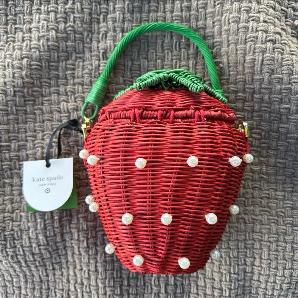 NWT Pearl Embellished Strawberry Bucket Bag - kate spade new york x Target